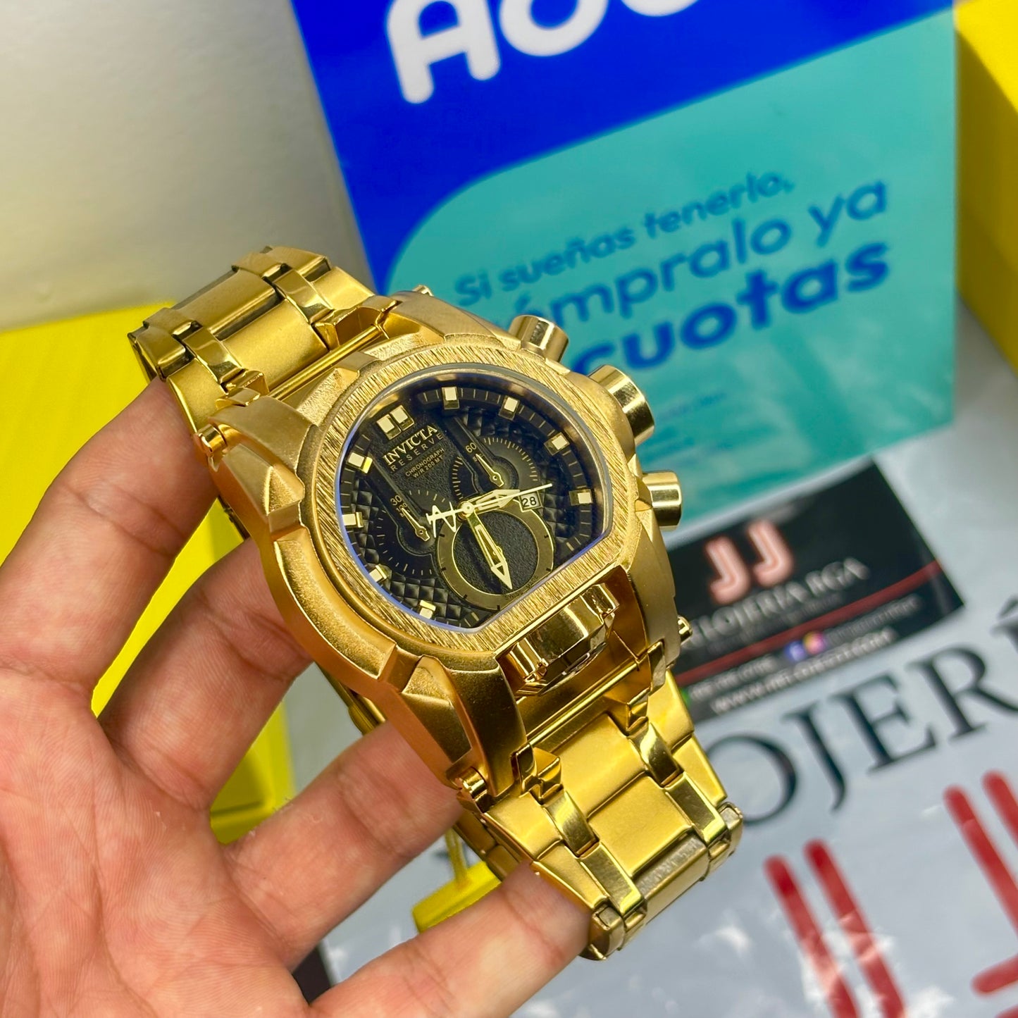 INVICTA BOLT ZEUS ACERO PARA HOMBRE FONDO NEGRO  REF-DN