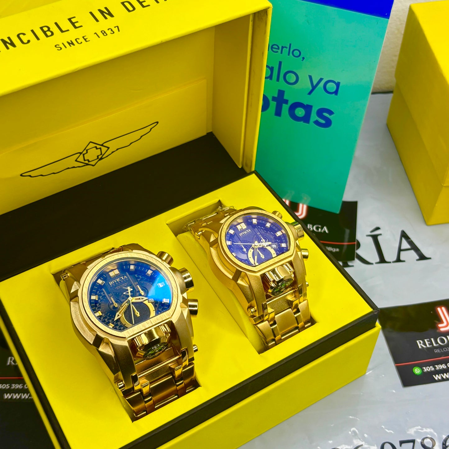 PAREJA  INVICTA BOLT ZEUS ACERO HOMBRE Y DAMA REF-DA