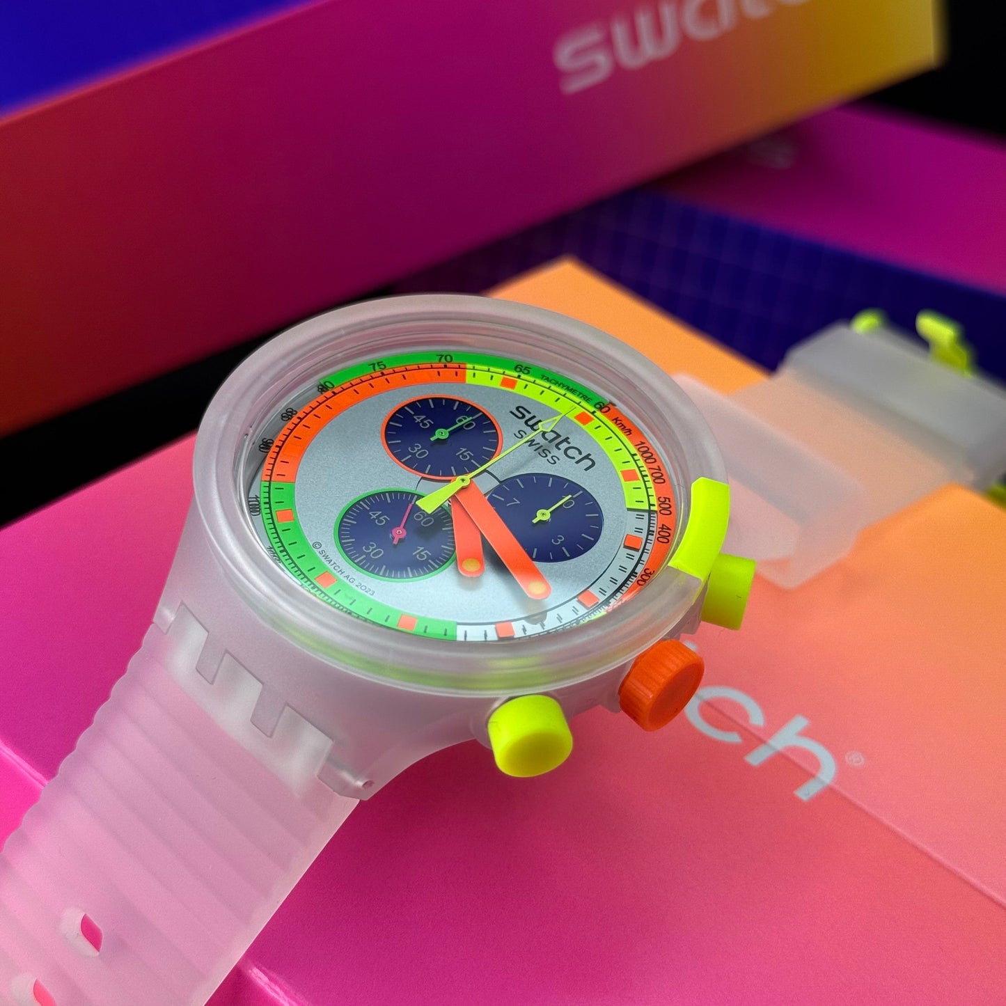 SWATCH ORIGINAL NEON JELLY ALTA GAMA UNISEX REF SCK104