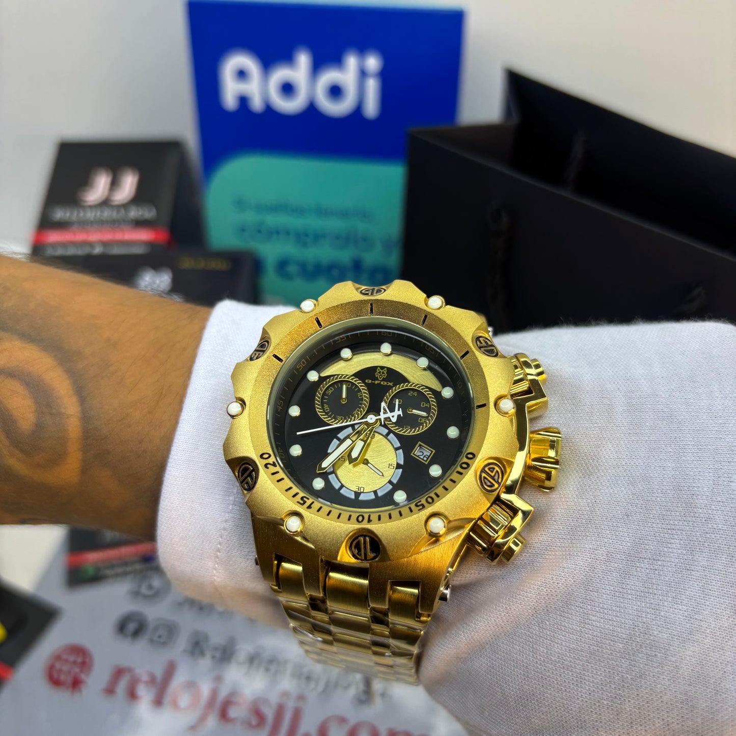 G-FOX ORIGINAL FUNCIONAL  POR INVICTA SUMERGIBLE   PARA HOMBRE  REF- DN