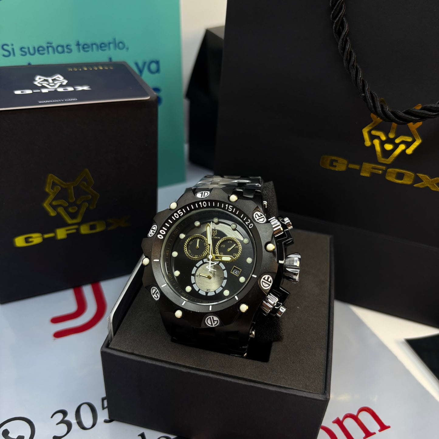 G-FOX ORIGINAL FUNCIONAL  POR INVICTA SUMERGIBLE   PARA HOMBRE  REF- NN