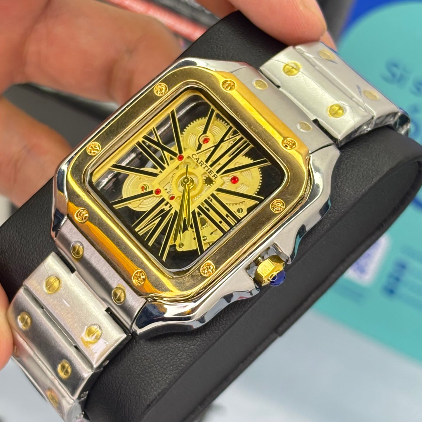 CARTIER SKELETON SANTOS PARA HOMBRE REF-PBD