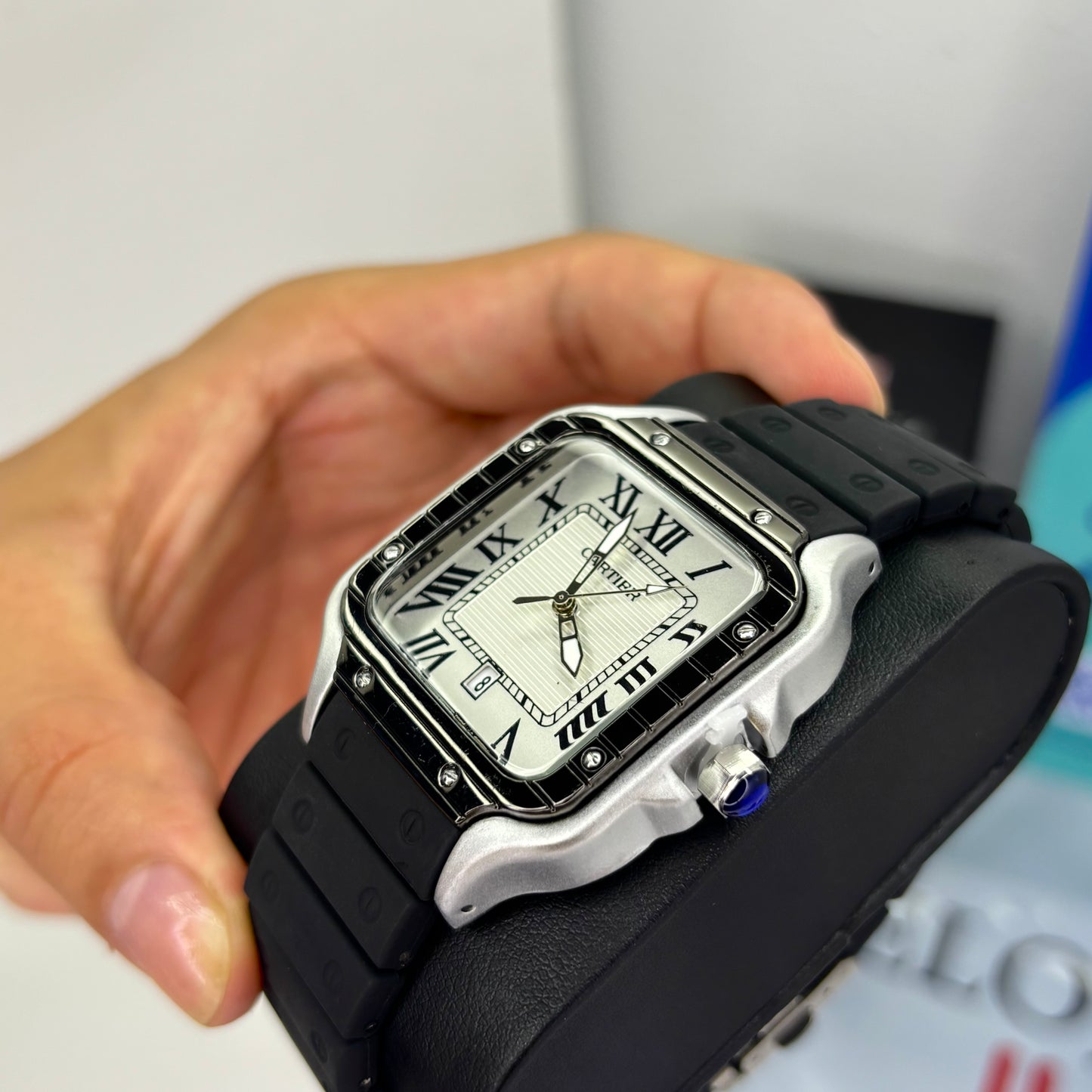 CARTIER DO´SANTOS GOMA PARA HOMBRE REF-NPB