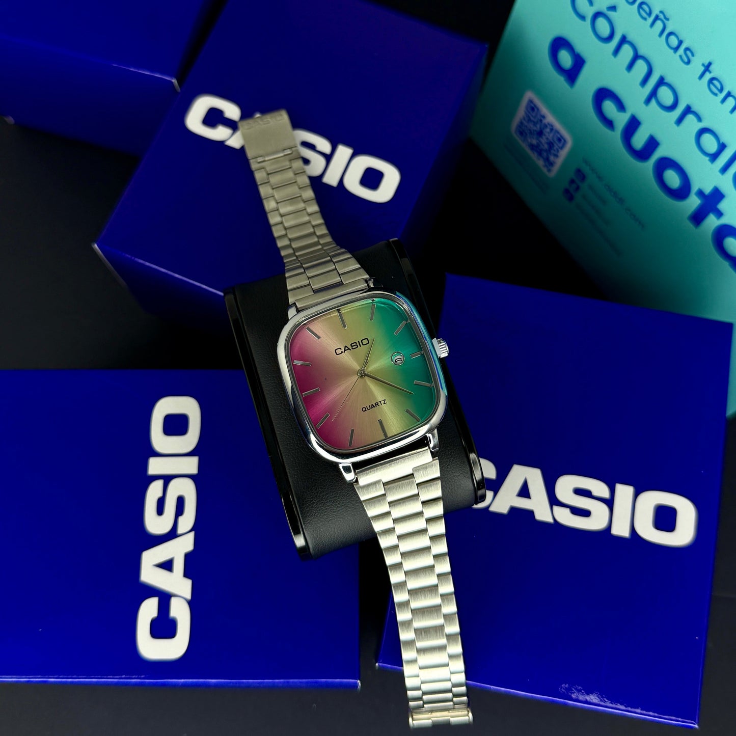 CASIO UNISEX RETRO TORNASOL ANALOGO-PLATEADO