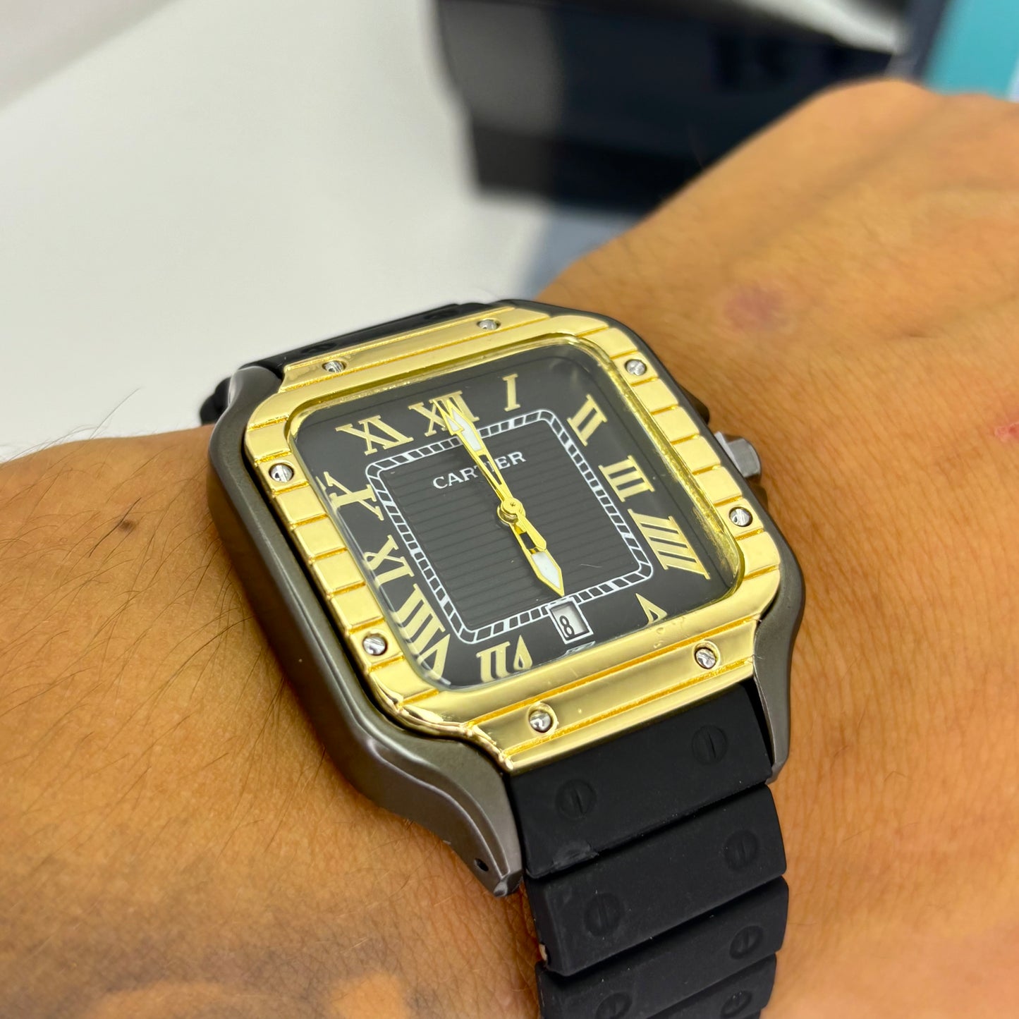 CARTIER DO´SANTOS GOMA PARA HOMBRE REF-NAN