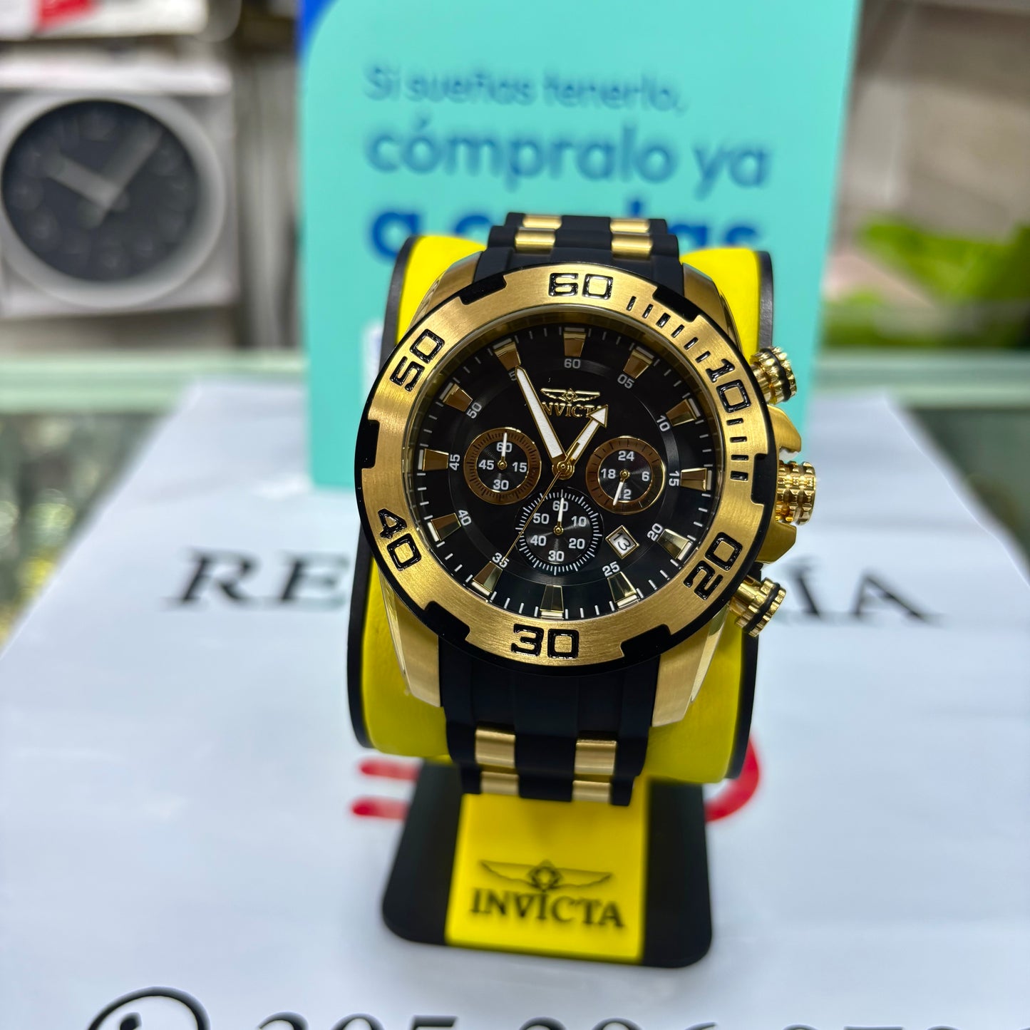 INVICTA PRO DIVER ORIGINAL ALTA GAMA PARA HOMBRE REF- REF- 22340 - oro negro