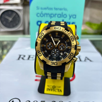 INVICTA PRO DIVER ORIGINAL ALTA GAMA PARA HOMBRE REF- REF- 22340 - oro negro