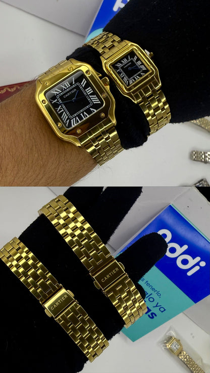 PAREJA DE CARTIER DO SANTOS TRIZADO PARA DAMA REF-DN