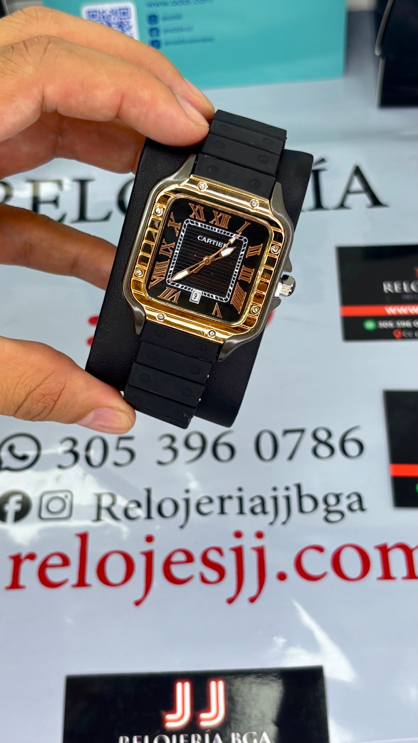 CARTIER DO´SANTOS GOMA PARA HOMBRE REF-NRO