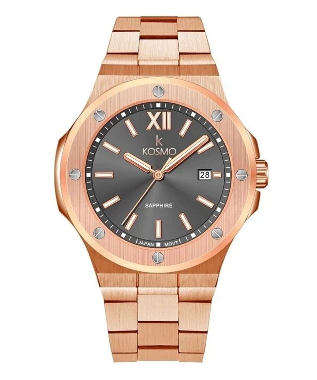 RELOJ KOSMO 501-7 – Acero 316L, Cristal de Zafiro, Esfera Negra , 5ATM