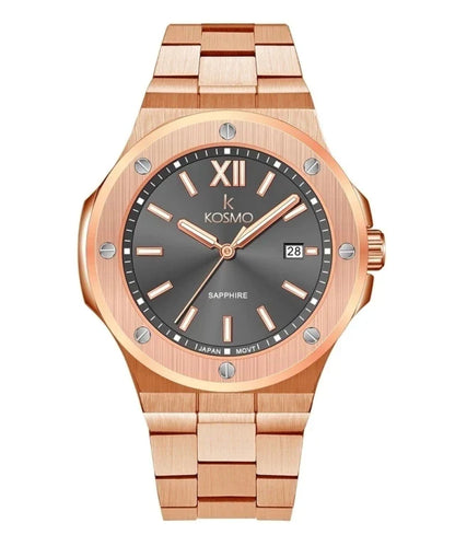 RELOJ KOSMO 501-7 – Acero 316L, Cristal de Zafiro, Esfera Negra , 5ATM