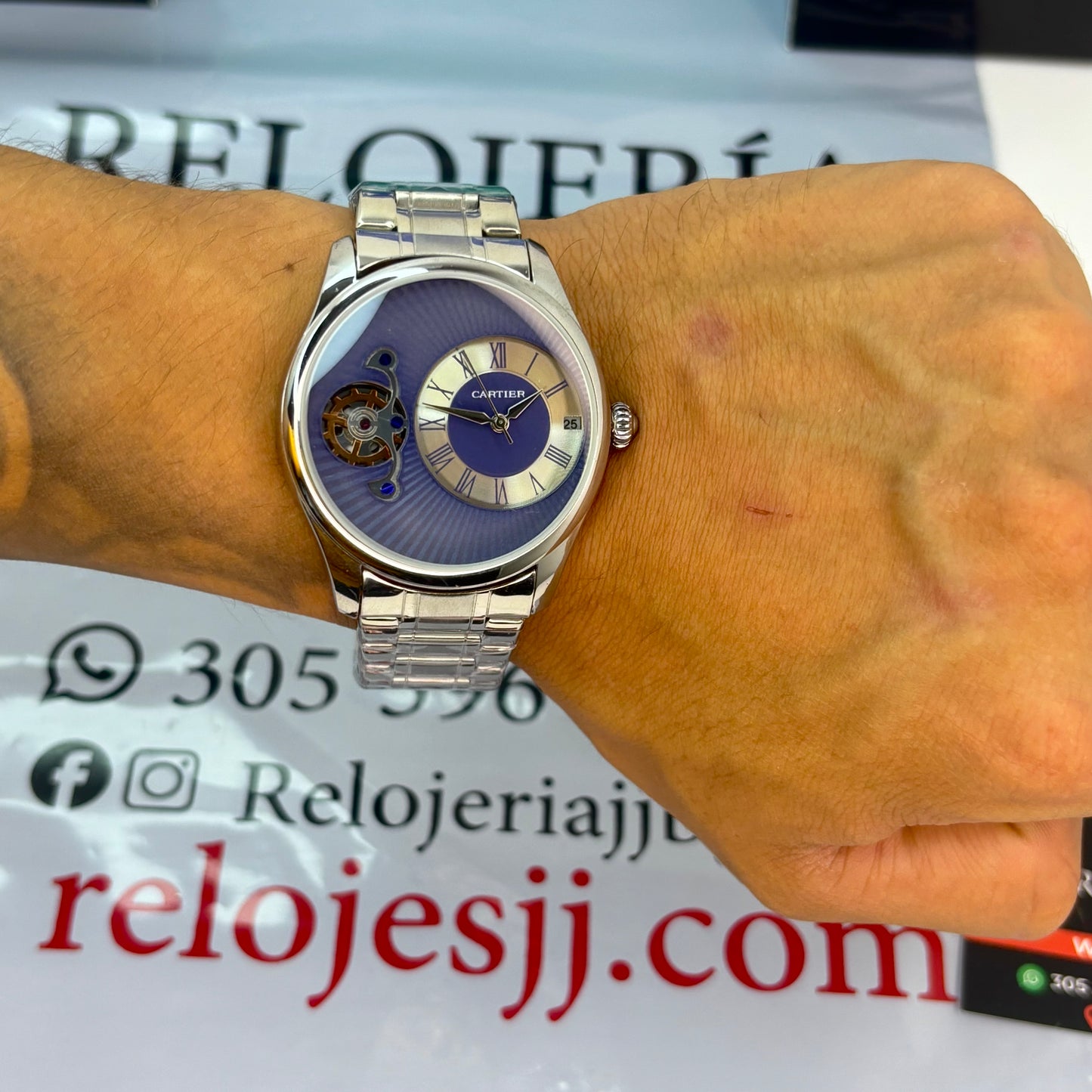 CARTIER ROMANO DOBLE MAQUINA PARA HOMBRE REF-PAZS