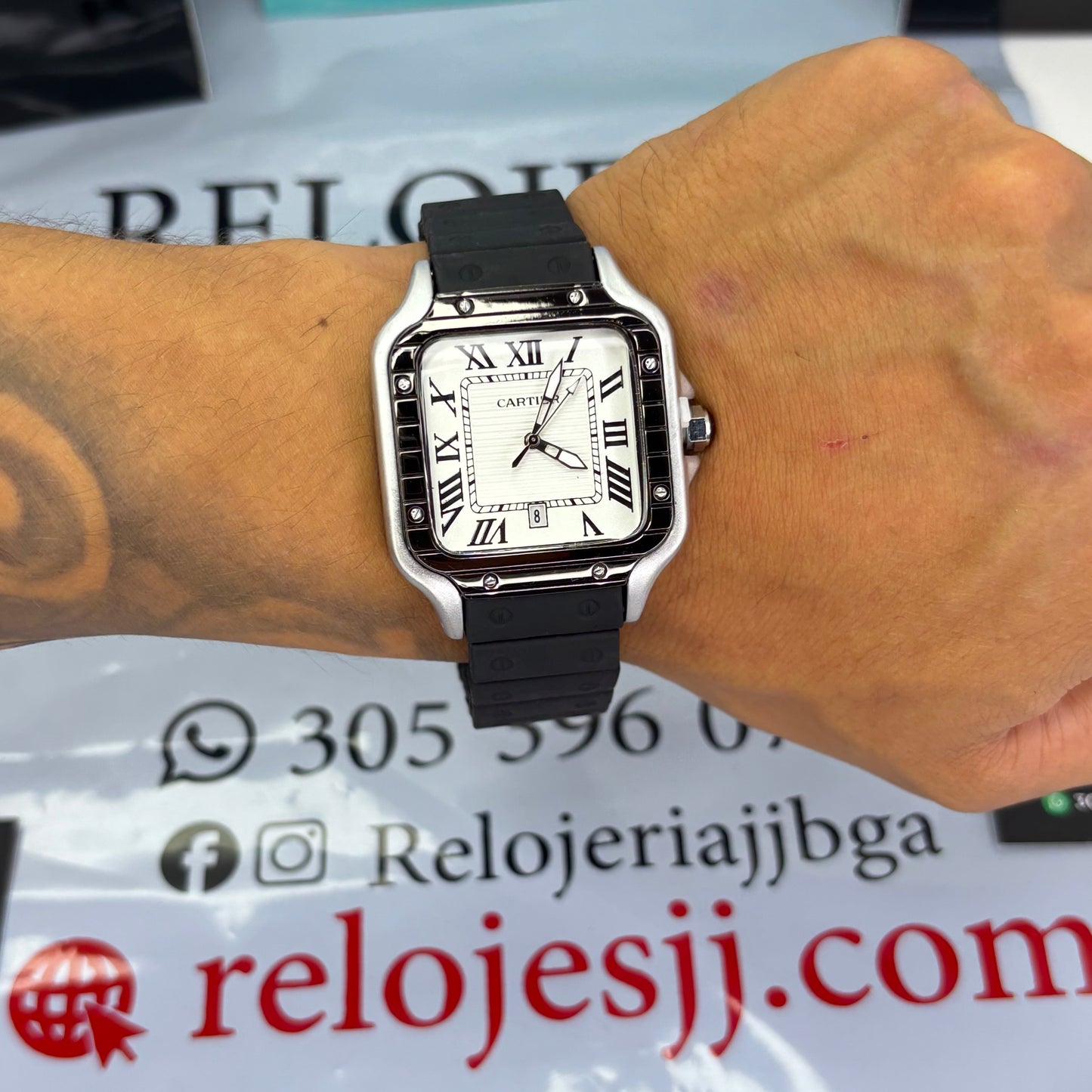 CARTIER DO´SANTOS GOMA PARA HOMBRE REF-NPB