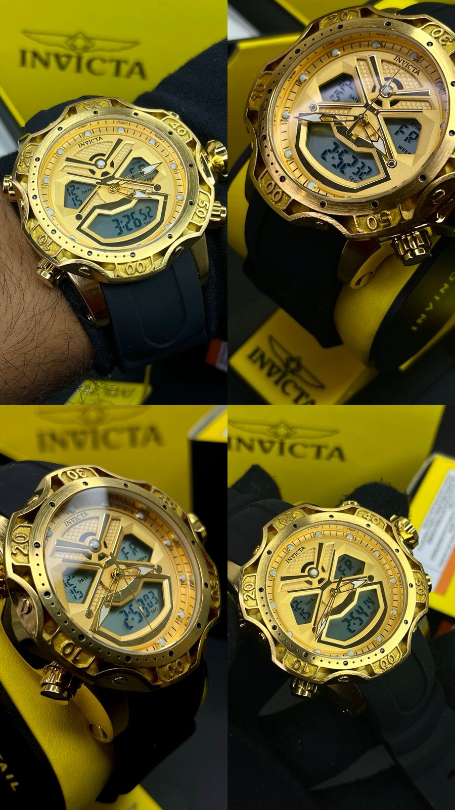 INVICTA DOBLE HORA SUMERGIBLE PARA HOMBRE REF-1837-DD