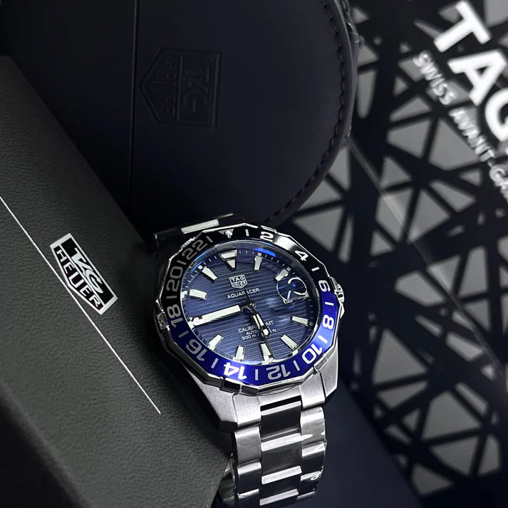 TAG HEUER AQUARACER GMT 1.1 ALTA GAMA PARA HOMBRE REF- BATMAN