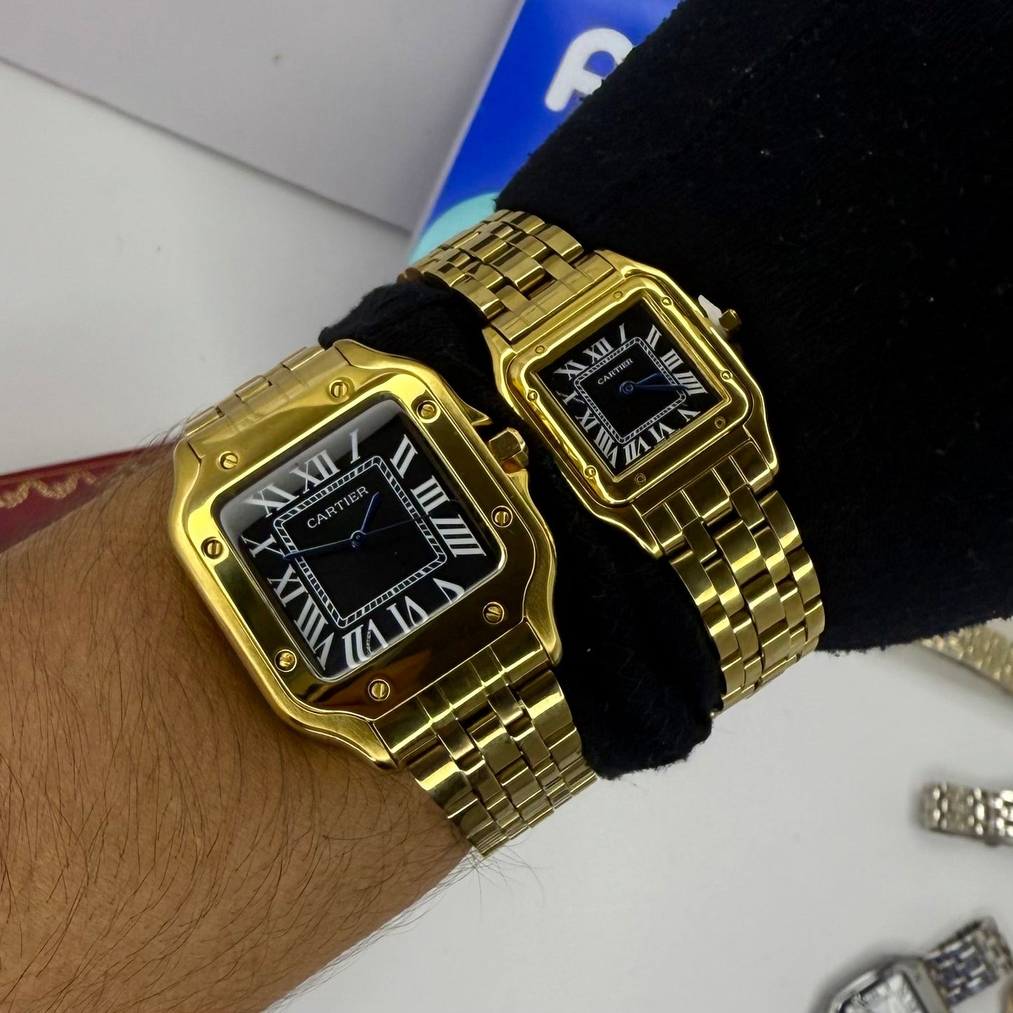 PAREJA DE CARTIER DO SANTOS TRIZADO PARA DAMA REF-DN