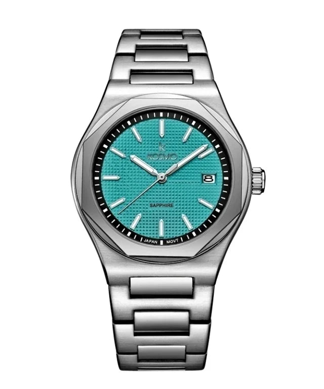 Reloj Kosmo 609-7 Reloj Kosmo 609-7– Acero 316L Plateado, Cristal Zafiro, Esfera Azul, 5ATM