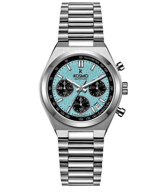 Reloj Kosmo 645-7– Cronógrafo Dial Black & Blue
