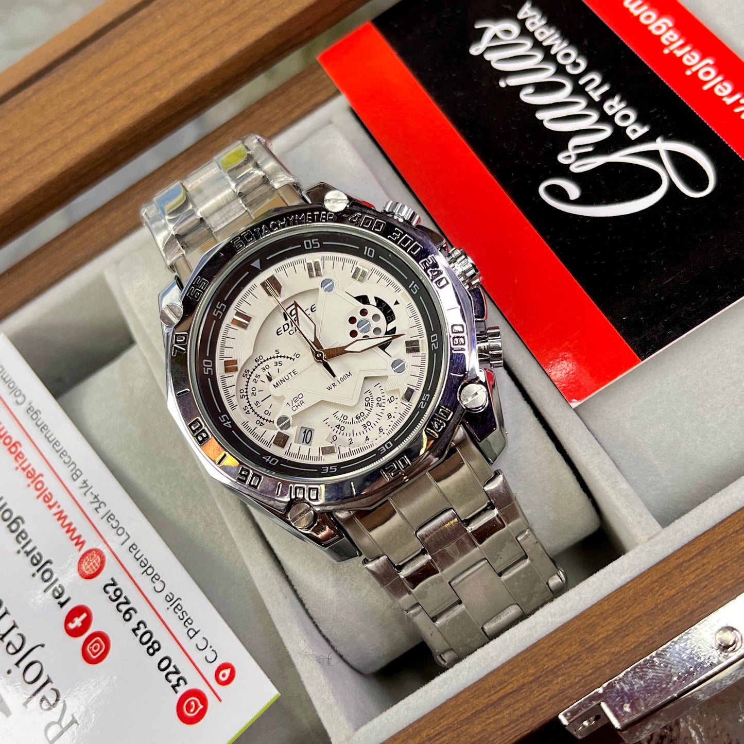 CASIO EDIFICE 550D FUNCIONAL PARA HOMBRE REF-PB