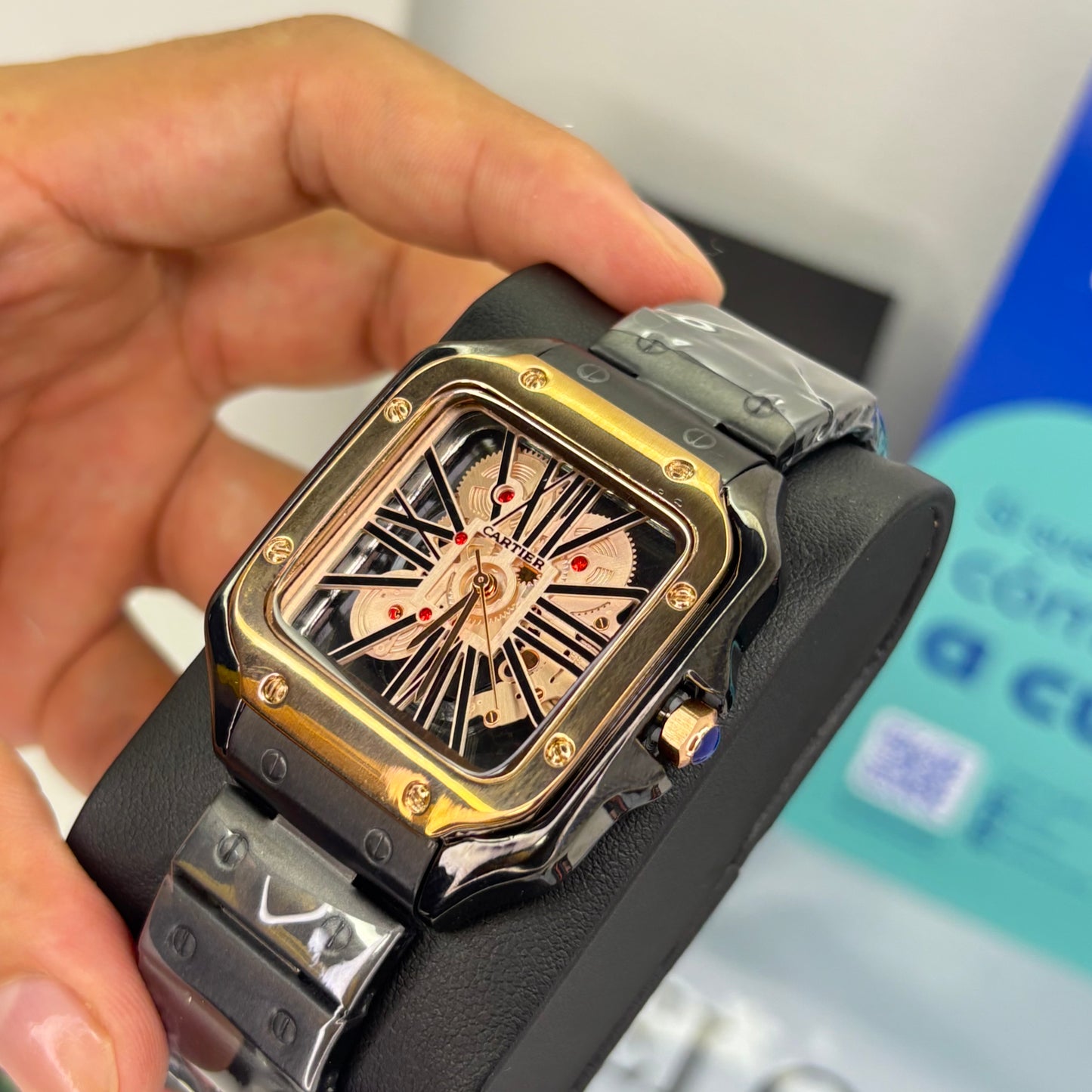 CARTIER SKELETON SANTOS PARA HOMBRE REF-NOR