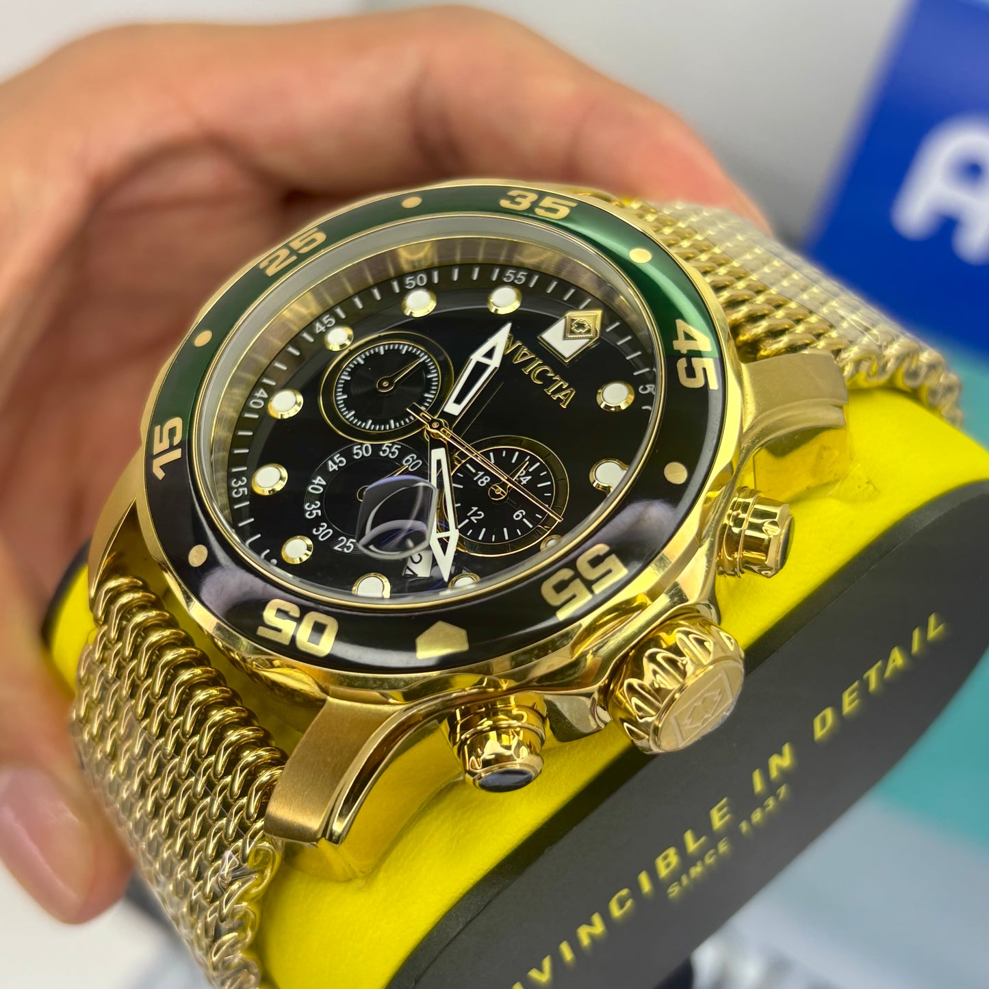 INVICTA PRO DIVER ORIGINAL ALTA GAMA PARA HOMBRE REF- 47632 - ORO