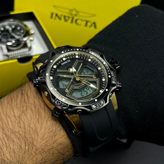 INVICTA DOBLE HORA SUMERGIBLE PARA HOMBRE REF-1837-NDA