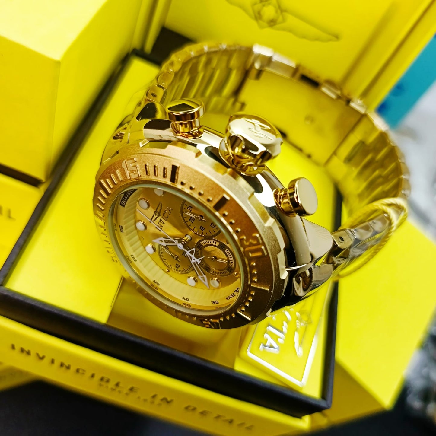 INVICTA ACERO  THUNDER BOLT FUNCIONAL PARA HOMBRE REF-DD