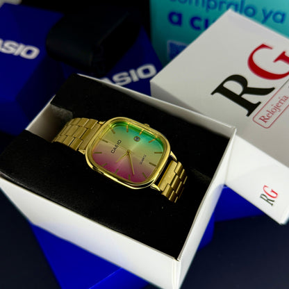 CASIO UNISEX RETRO TORNASOL ANALOGO-DORADO