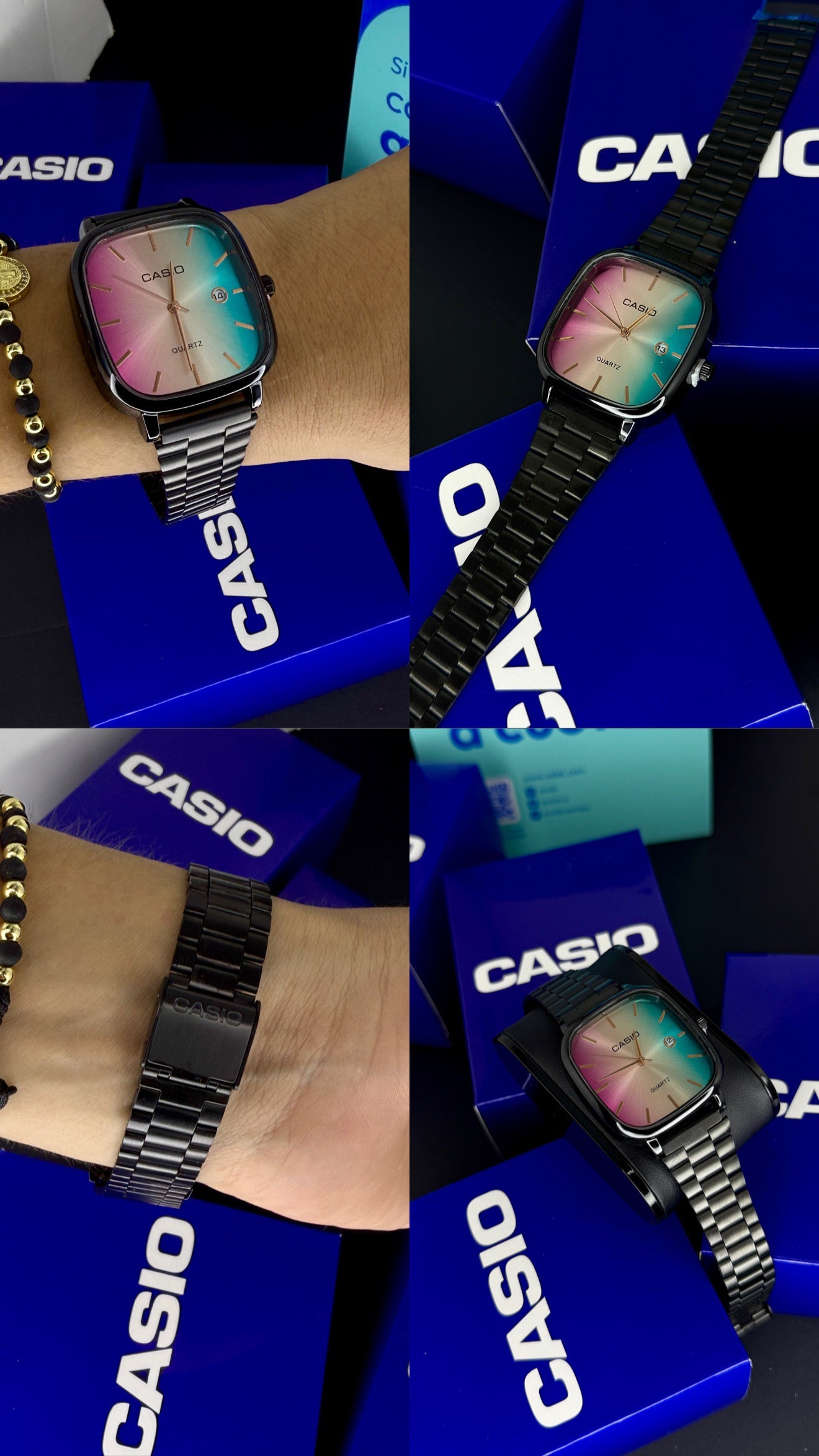 CASIO UNISEX RETRO TORNASOL ANALOGO-NEGRO