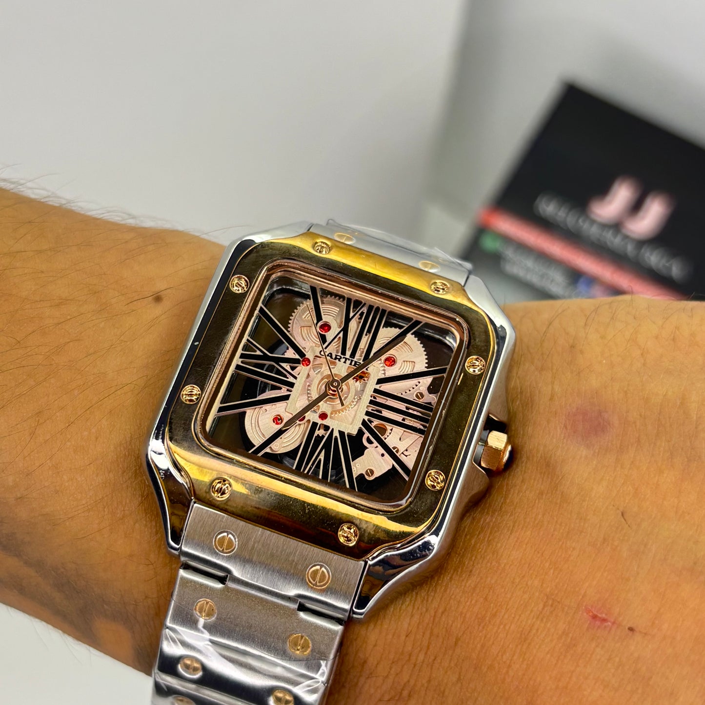 CARTIER SKELETON SANTOS PARA HOMBRE REF-POR