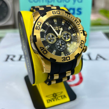 INVICTA PRO DIVER ORIGINAL ALTA GAMA PARA HOMBRE REF- REF- 22340 - oro negro
