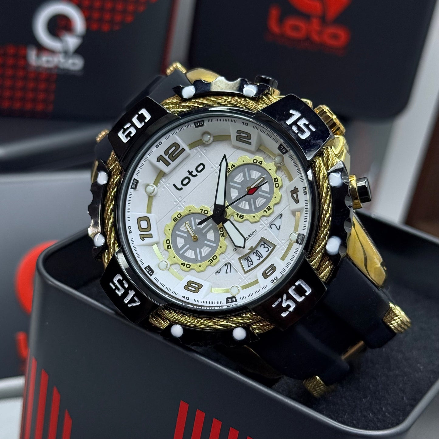 LOTO X INVICTA ORIGINAL  FUNCIONAL SUMERGIBLE PARA HOMBRE REF-2544-NDB