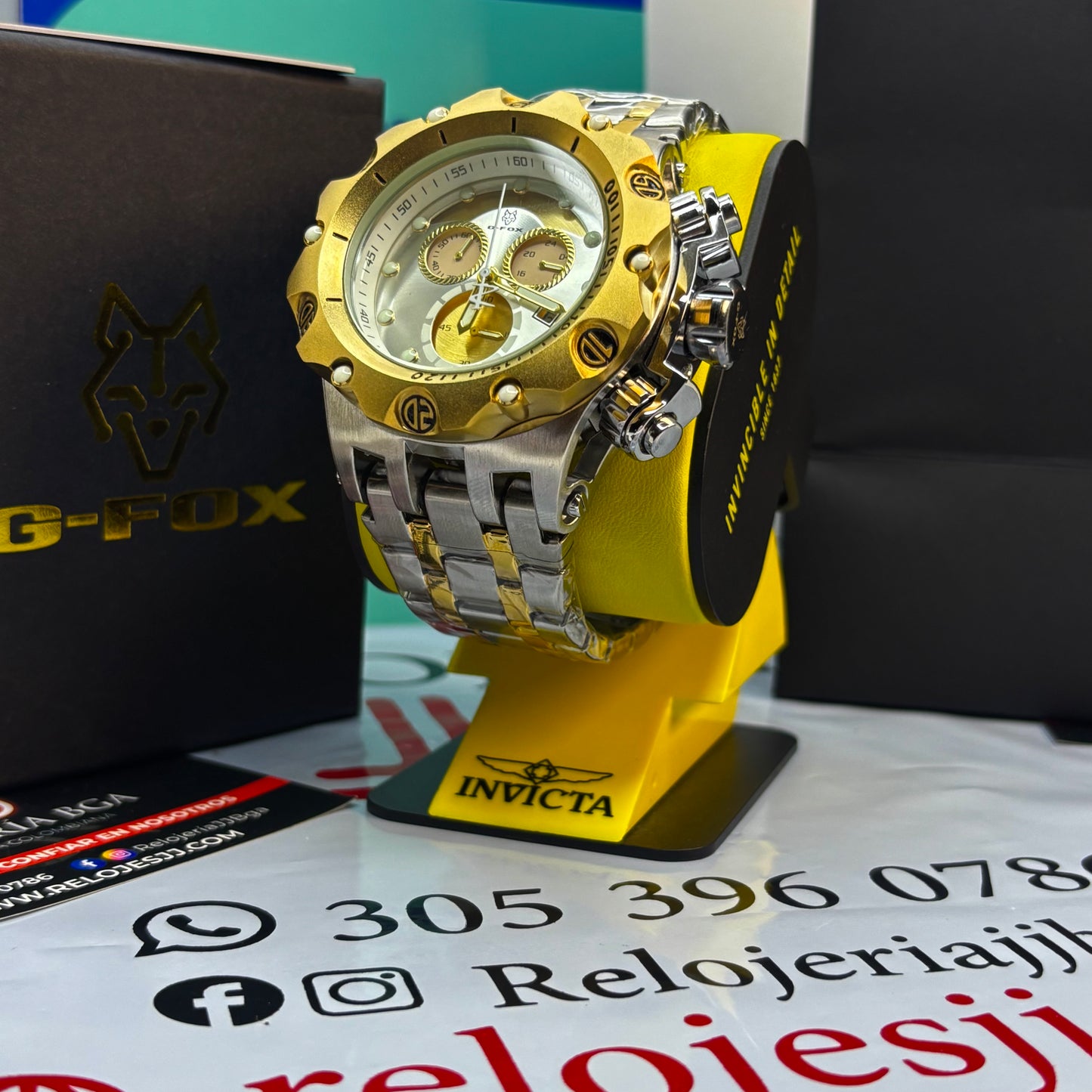 G-FOX ORIGINAL FUNCIONAL  POR INVICTA SUMERGIBLE   PARA HOMBRE  REF- PB