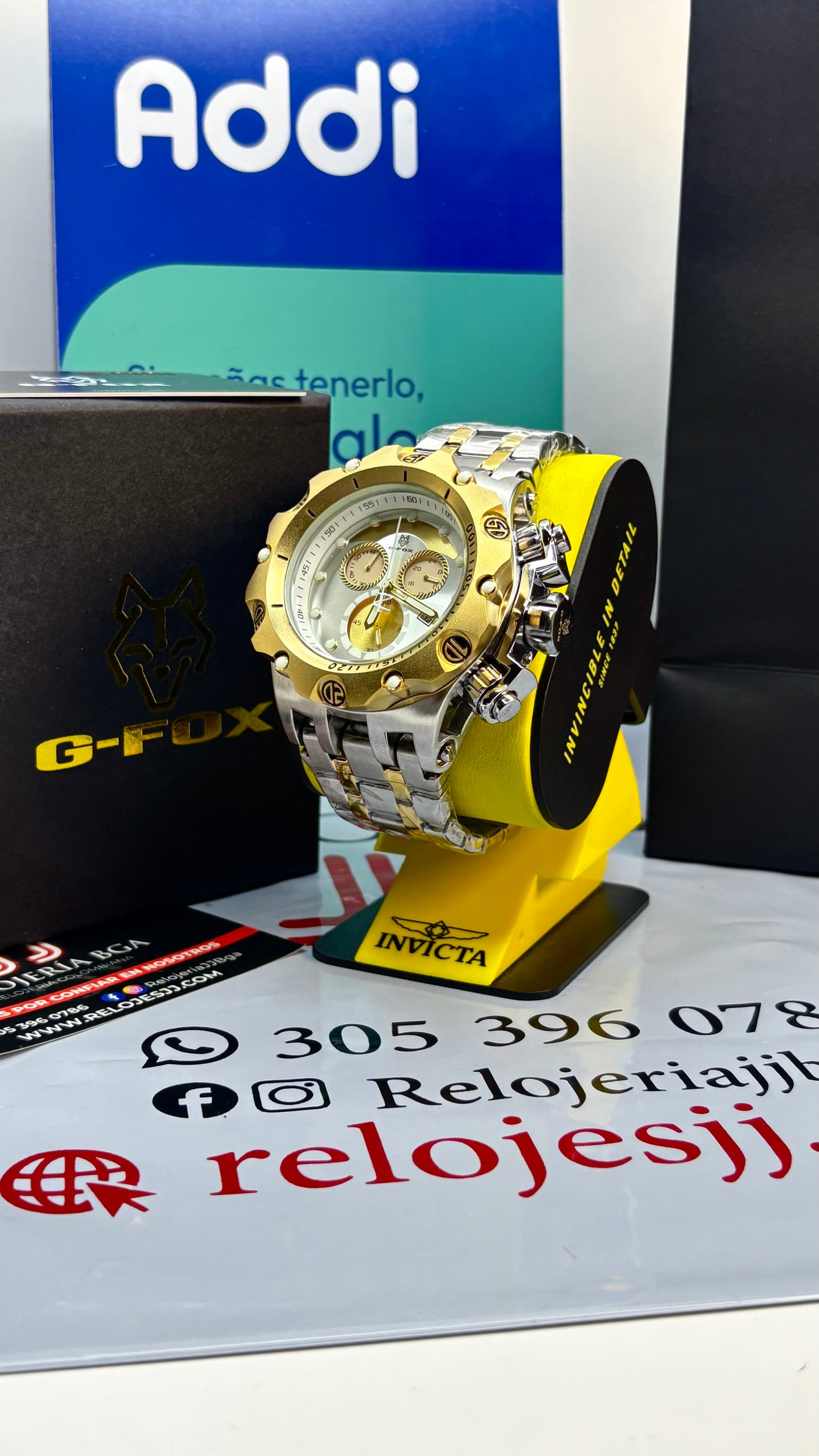 G-FOX ORIGINAL FUNCIONAL  POR INVICTA SUMERGIBLE   PARA HOMBRE  REF- PB