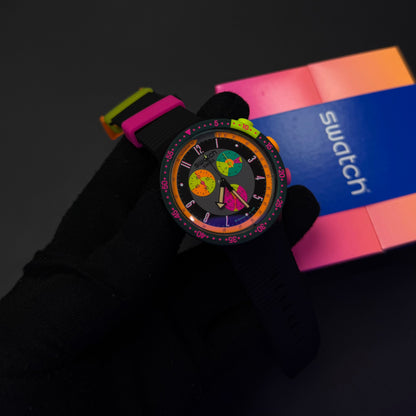 SWATCH ORIGINAL LUXURY NEON SEPPIA  PARA HOMBRE REF SB02B104