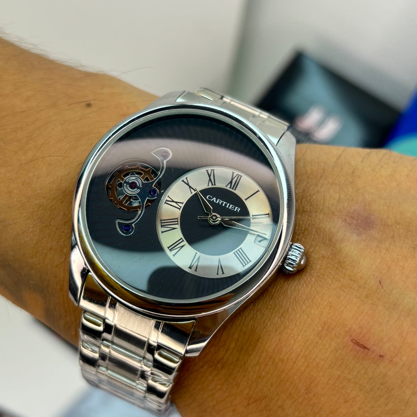 CARTIER ROMANO DOBLE MAQUINA PARA HOMBRE REF-PAZLS