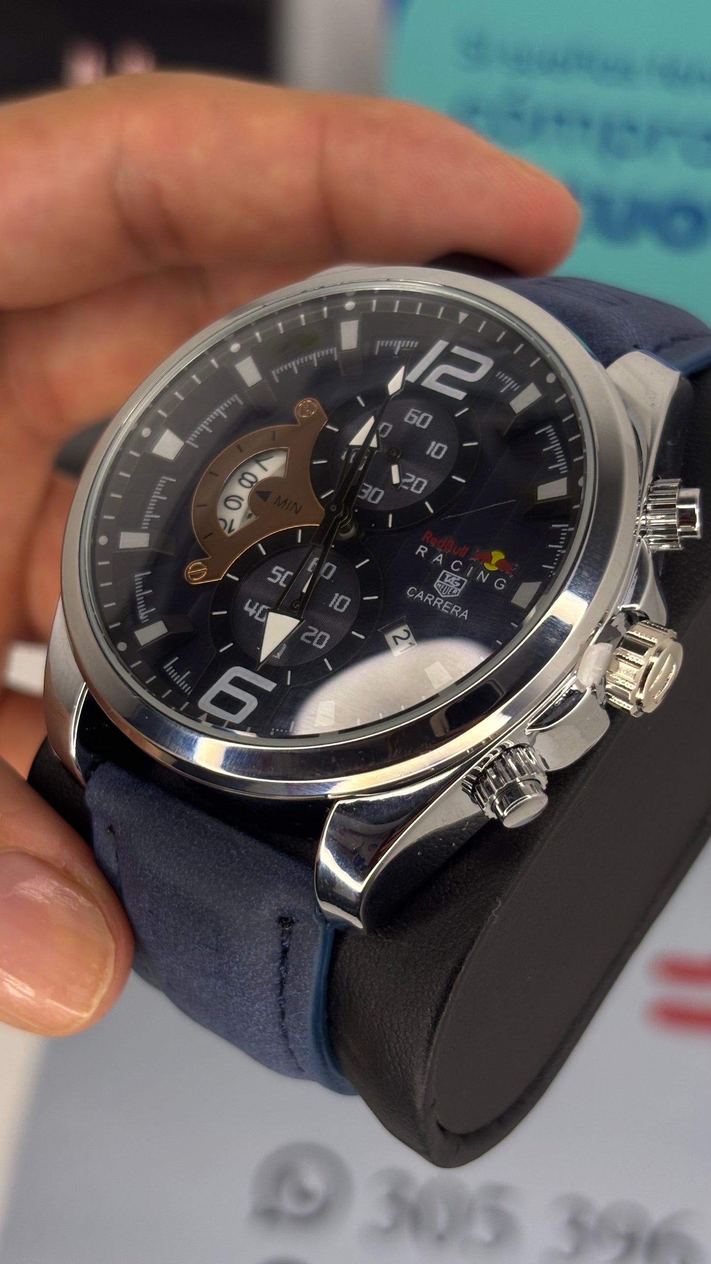 TAG HEUER CR7  FUNCIONAL EN CUERO PARA HOMBRE REF-AZ
