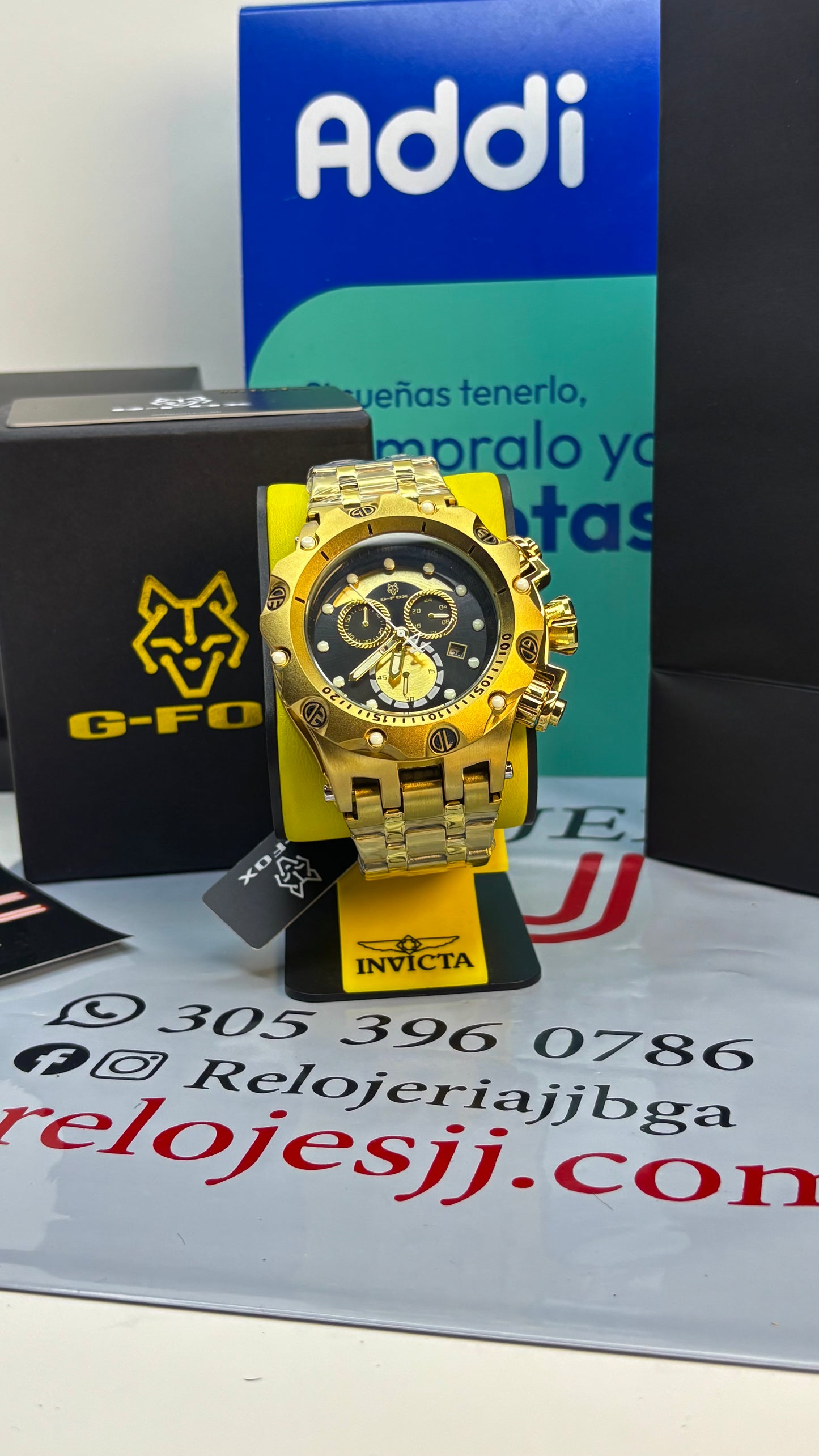 G-FOX ORIGINAL FUNCIONAL  POR INVICTA SUMERGIBLE   PARA HOMBRE  REF- DN