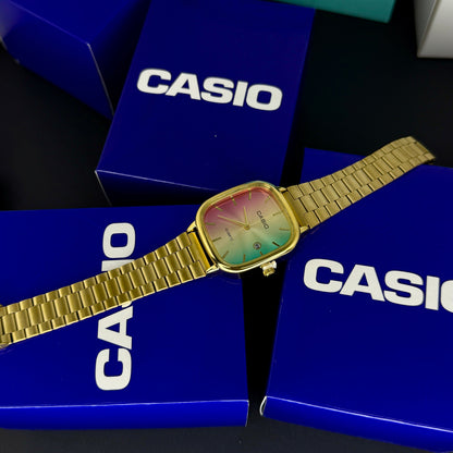 CASIO UNISEX RETRO TORNASOL ANALOGO-DORADO