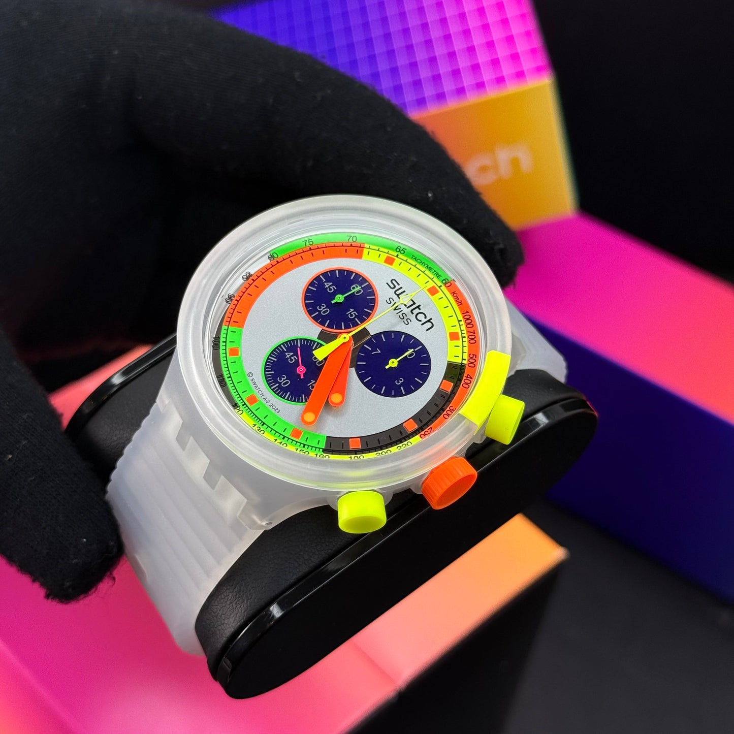 SWATCH ORIGINAL NEON JELLY ALTA GAMA UNISEX REF SCK104