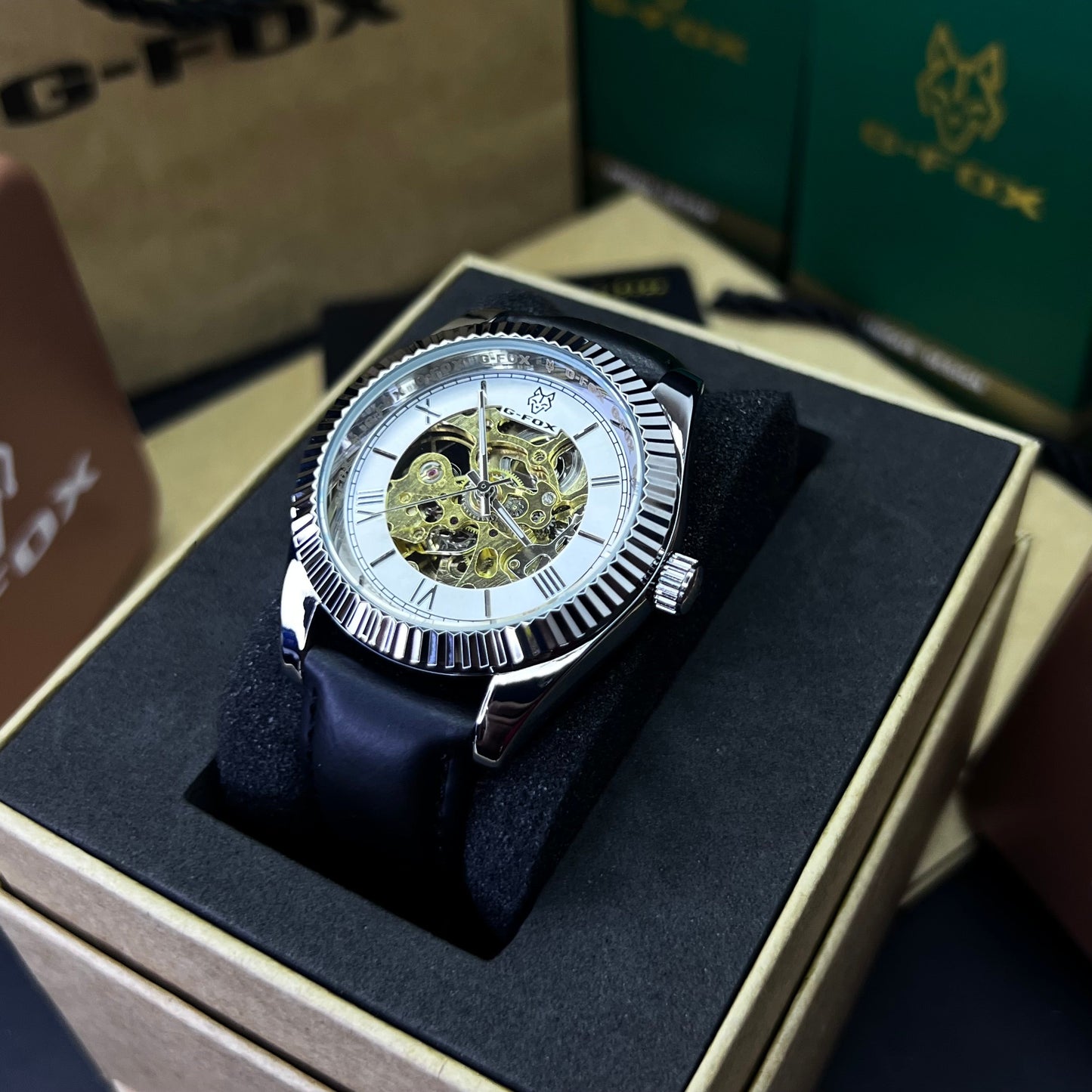 G FOX ORIGINAL x RLX SUMERGIBLE PARA HOMBRE AUTOMATICO REF-PRESIDENT 22013-NPB