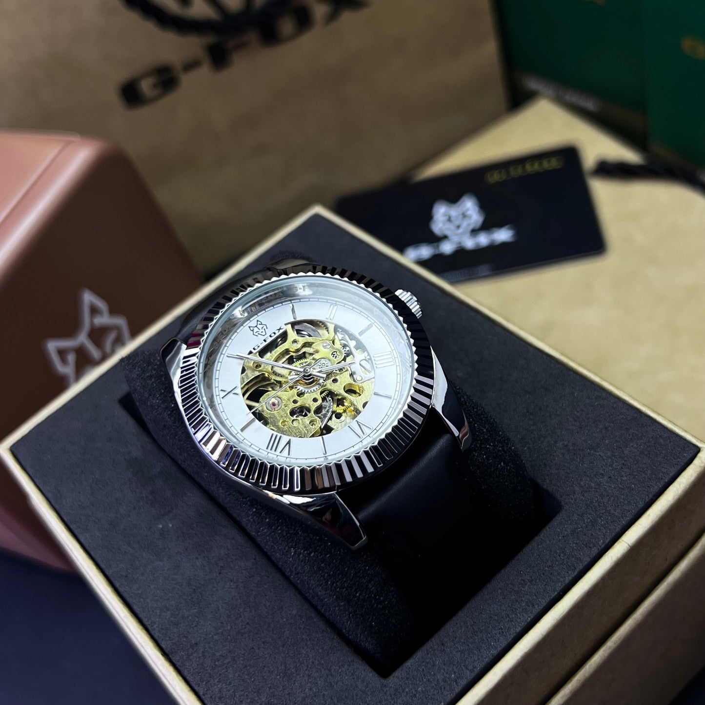 G FOX ORIGINAL x RLX SUMERGIBLE PARA HOMBRE AUTOMATICO REF-PRESIDENT 22013-NPB