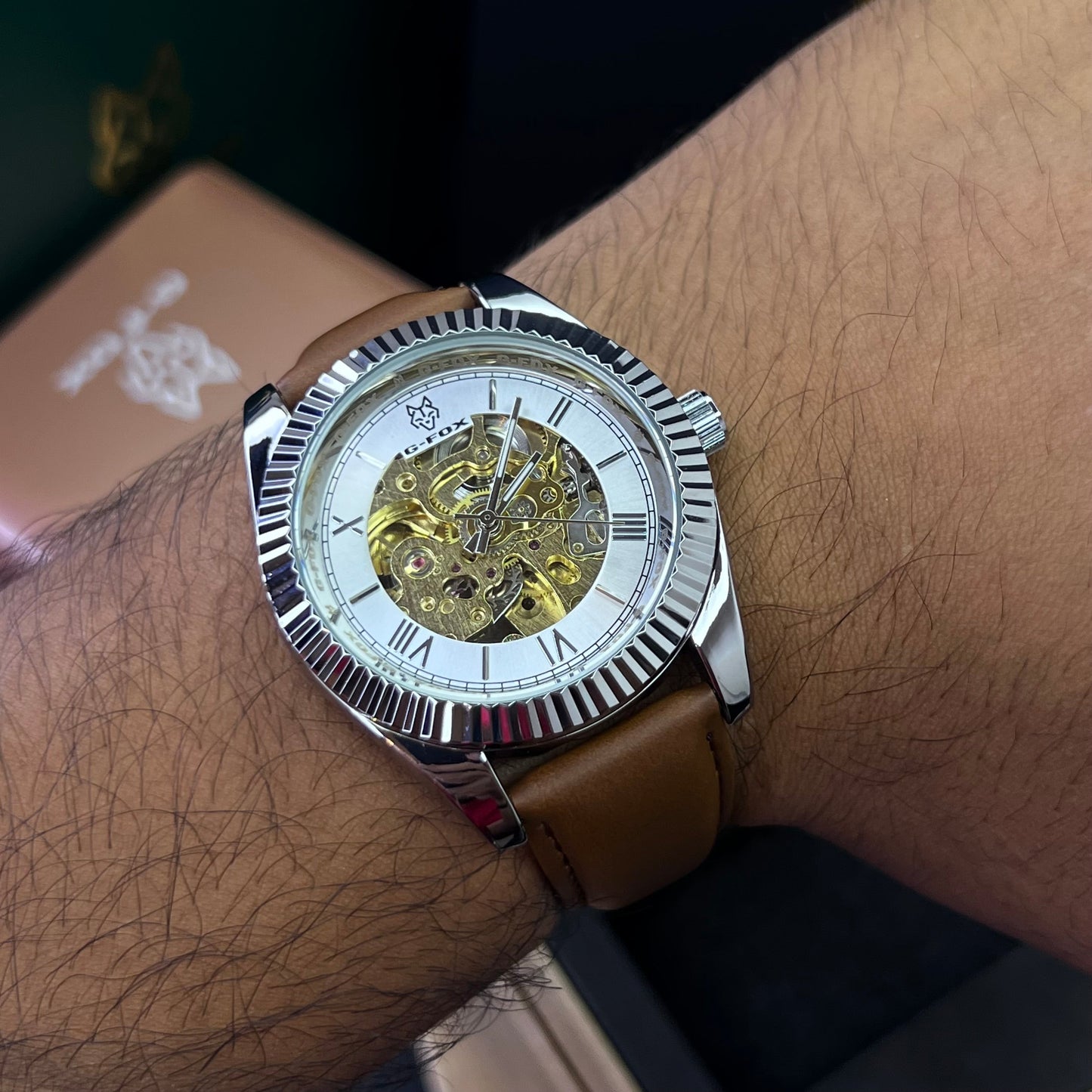 G FOX ORIGINAL x RLX SUMERGIBLE PARA HOMBRE AUTOMATICO REF-PRESIDENT 22013-CPB