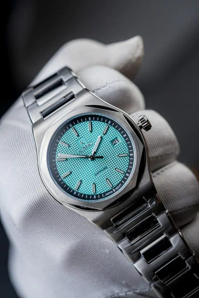 Reloj Kosmo 609-7 Reloj Kosmo 609-7– Acero 316L Plateado, Cristal Zafiro, Esfera Azul, 5ATM