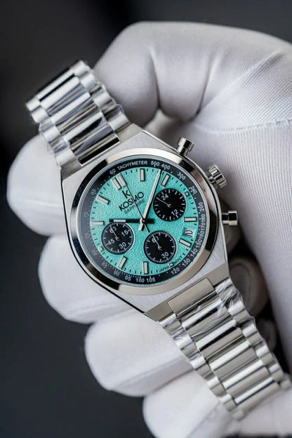 Reloj Kosmo 645-7– Cronógrafo Dial Black & Blue