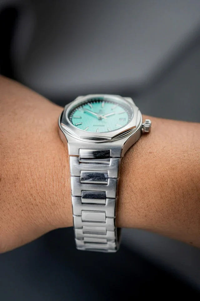 Reloj Kosmo 609-7 Reloj Kosmo 609-7– Acero 316L Plateado, Cristal Zafiro, Esfera Azul, 5ATM