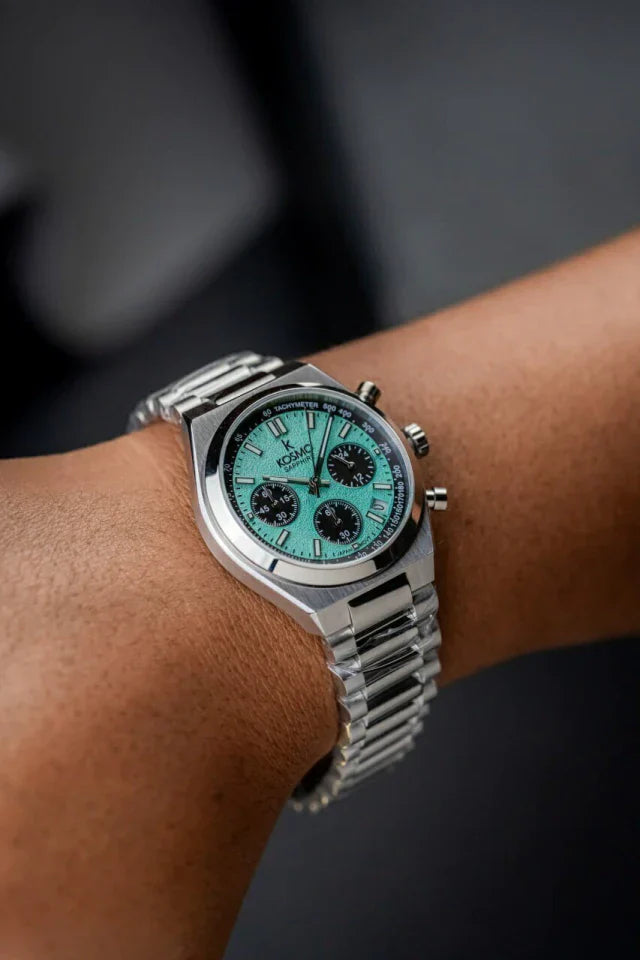 Reloj Kosmo 645-7– Cronógrafo Dial Black & Blue