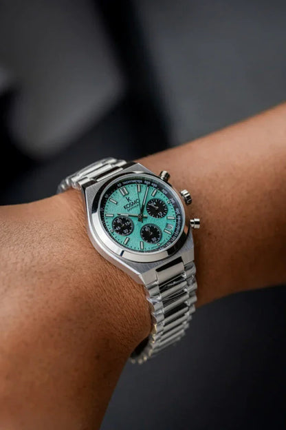 Reloj Kosmo 645-7– Cronógrafo Dial Black & Blue