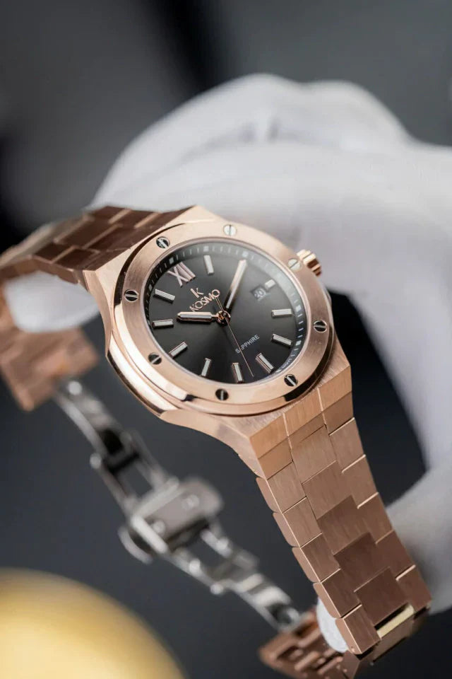 RELOJ KOSMO 501-7 – Acero 316L, Cristal de Zafiro, Esfera Negra , 5ATM