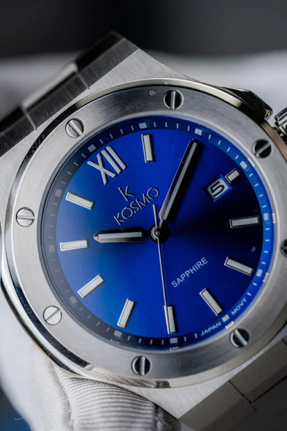 RELOJ KOSMO 501-7 – Acero 316L, Cristal de Zafiro, Esfera Negra , 5ATM